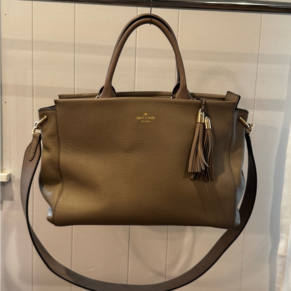 Kate Spade Brown Satchel with Tassel Accent